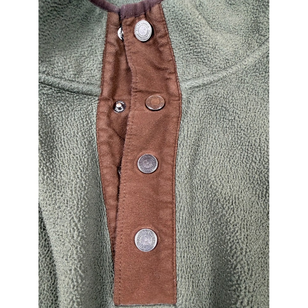 Polo Ralph Lauren Fleece Pullover Mens 3XB Green Polo Bear Quarter Snap Mock - Picture 4 of 11